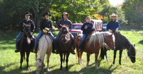Family Horseback riding near Traverse City Michigan