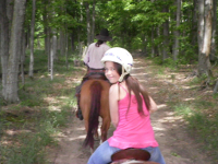 Trail Rides with children in Northern Michigan